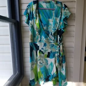 Tropical Wrap Dress